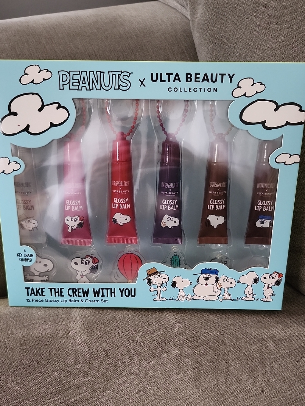 Ulta Beauty Peanuts Glossy Lip Balm Keychain Set